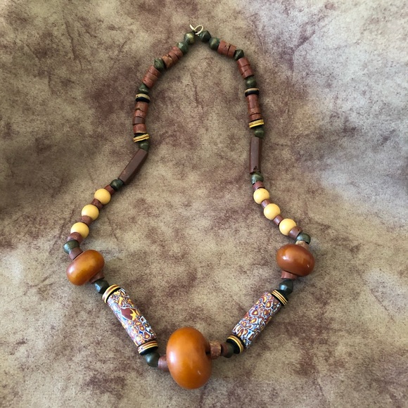 African Trading Bead Necklace - Picture 3 of 14